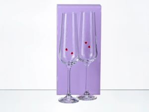 НАБОР БОКАЛОВ ДЛЯ ШАМПАНСКОГО стеклянных "Sparkly Love" 2 шт. 200 мл  Crystalex 103208