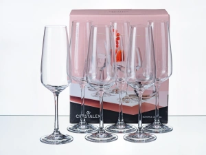 НАБОР БОКАЛОВ ДЛЯ ШАМПАНСКОГО стеклянных "Giselle" 6 шт. 190 мл  Crystalex 84807