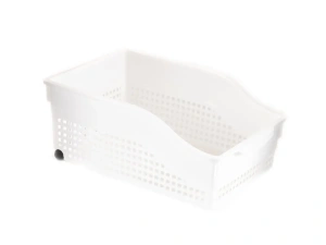 ОРГАНАЙЗЕР пластмассовый "Лофт" на колесах широкий 30,5*21*12,5 см белый  Виолет 104297 