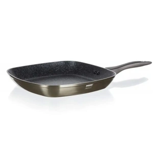 СКОВОРОДА-ГРИЛЬ металлическая с антипригарным покрытием "Metallic Platinum" 28*28 см  Banquet 83590 