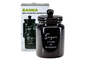 БАНКА ДЛЯ СЫПУЧИХ ПРОДУКТОВ керамическая "Sugar" 950 мл/10,6*10*17,5 см   110151 
