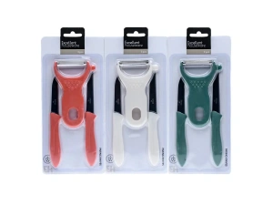 НАБОР КУХОННЫЙ нержавеющая сталь/полипропилен 3 пр.: 2 ножа, скребок для очистки овощей   106909 