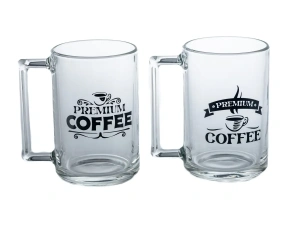 КРУЖКА стеклянная "Fitness. Premium coffee" 320 мл/11 см  Luminarc 106742 