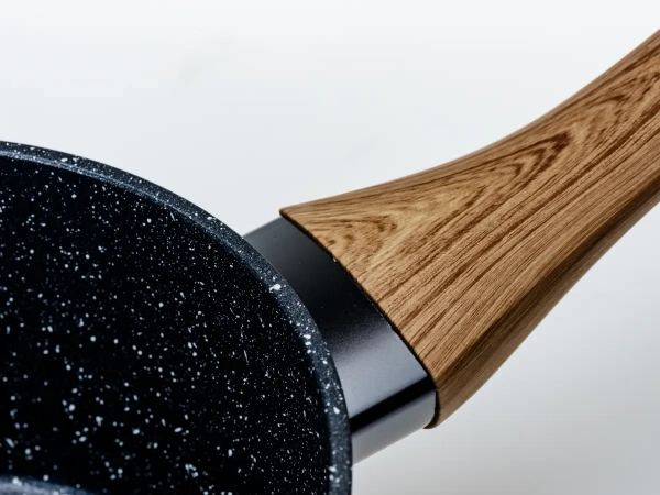 СОТЕЙНИК алюминиевый с антипригарным мраморным покрытием "Black Granite" с крышкой 16 см/1,3 л  Fresca 103496