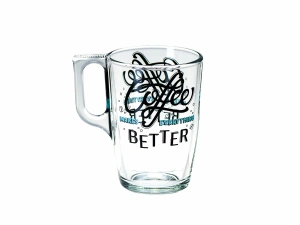 КРУЖКА стеклянная "Nuevo Coffee better" 320 мл   108515 