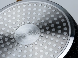 СОТЕЙНИК алюминиевый с антипригарным мраморным покрытием "Black Granite" с крышкой 16 см/1,3 л  Fresca 103496