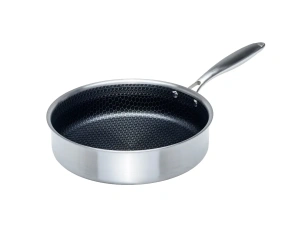 СОТЕЙНИК из нержавеющей стали с антипригарным покрытием со стеклянной крышкой "Onyx" 28*7,5 см  Fresca 108253