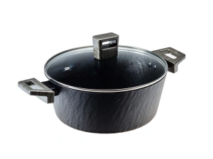 КАСТРЮЛЯ алюминиевая с антипригарным покрытием с крышкой 3,7 л/24 см   110374 