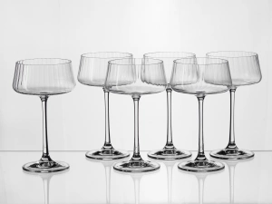 НАБОР БОКАЛОВ ДЛЯ ШАМПАНСКОГО стеклянных "Xtra optic" 6 шт. 220 мл/17 см  Crystalex 108175 