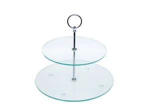 ГОРКА стеклянная 2-ярусная 25/20 см   107513 