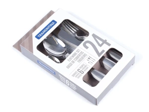 НАБОР СТОЛОВЫХ ПРИБОРОВ металлических "Copacabana" 24 пр.: 6 ножей 20, 5 см, 6 вилок 19 см, 12 ложек 12, 5/19 см  Tramontina 80436 