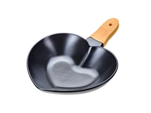 БЛЮДО СЕРВИРОВОЧНОЕ керамическое 27*20*7 см с бамбуковой ручкой   109599 