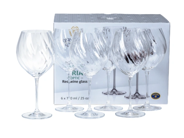 НАБОР БОКАЛОВ ДЛЯ ВИНА стеклянных "Uria Optic" 6 шт. 750 мл   109471