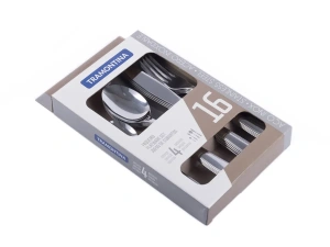 НАБОР СТОЛОВЫХ ПРИБОРОВ металлических "Copacabana" 16 пр.: 4 вилки 17,8 см, 4 ножа 20,6 см, 8 ложек 12,5/18,8 см  Tramontina 84854 