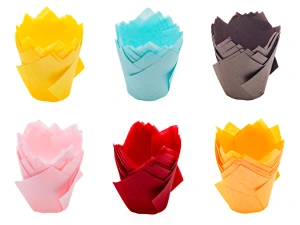 НАБОР ФОРМ ДЛЯ ВЫПЕКАНИЯ КЕКСОВ бумажных 12 шт. 5*8 см   108667 