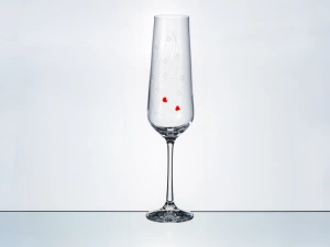 НАБОР БОКАЛОВ ДЛЯ ШАМПАНСКОГО стеклянных "Sparkly Love" 2 шт. 200 мл  Crystalex 103208