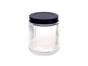 БАНКА ДЛЯ СЫПУЧИХ ПРОДУКТОВ стеклянная 450 мл/9,2*9,2*11,3 см с металлической крышкой   103588 