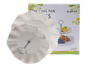 ГОРКА фарфоровая 2-ярусная 19/25,5 см   92870 