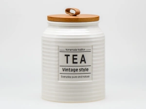 БАНКА ДЛЯ СЫПУЧИХ ПРОДУКТОВ керамическая "Tea" 850 мл/10,7*10,7*14 см   110144