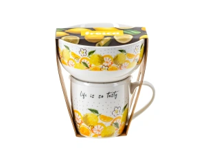 НАБОР ДЛЯ ЗАВТРАКА керамический 2 пр.: кружка 345 мл, салатник 12,5*6,5 см   109644 