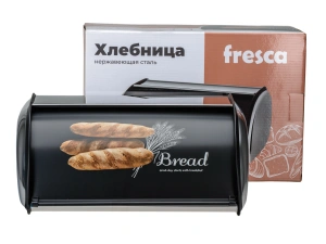 ХЛЕБНИЦА нержавеющая сталь 34*23*14,5 см   110948