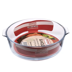 БЛЮДО стеклянное круглое 23*21*6 см/1,6 л  Home Line 95344 