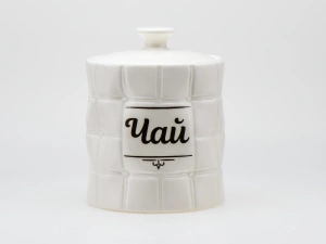 БАНКА ДЛЯ СЫПУЧИХ ПРОДУКТОВ керамическая "Чай" 850 мл/11,4*11,4*14,4 см   110148