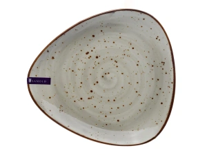 БЛЮДО фарфоровое треугольное "Хорека Графит" 21*20*2,2 см  Elrington 106491 