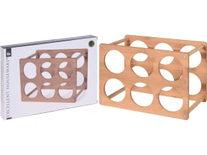 ПОДСТАВКА ДЛЯ БУТЫЛОК бамбуковая на 6 шт. 19*24*35 см   89986 