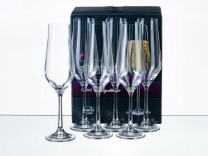 НАБОР БОКАЛОВ ДЛЯ ШАМПАНСКОГО стеклянных "Tulipa" 6 шт. 170 мл  Crystalex 95577