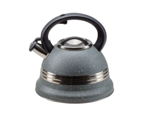 ЧАЙНИК со свистком 3 л из нержавеющей стали с пластмассовой ручкой   110652