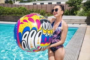 МЯЧ ПЛЯЖНЫЙ НАДУВНОЙ поливинилхлорид детский "Flirty Fiesta" 91 см  Bestway 107918