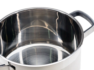 КАСТРЮЛЯ из нержавеющей стали 4,7 л/22*12,5 см со стеклянной крышкой   110216