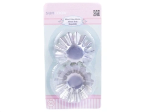 НАБОР ФОРМ ДЛЯ ВЫПЕКАНИЯ КЕКСОВ металлических 4 шт. 8,5*2,5 см   85025 