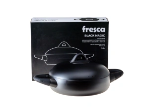 ЖАРОВНЯ алюминиевая с антипригарным покрытием с крышкой 3 л/24 см   110379