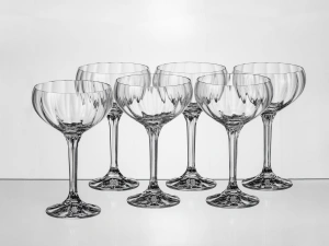 НАБОР БОКАЛОВ ДЛЯ ШАМПАНСКОГО стеклянных "Magnolia optic" 6 шт. 190 мл  Crystalex 106517 