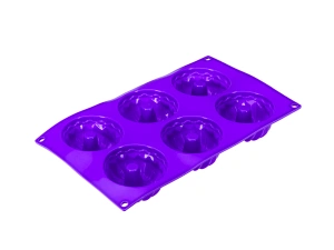 ФОРМА ДЛЯ ВЫПЕКАНИЯ КЕКСОВ силиконовая на 6 штук 28*17*3,5 см   110633 