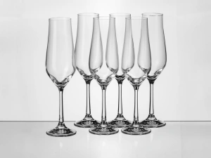 НАБОР БОКАЛОВ ДЛЯ ШАМПАНСКОГО стеклянных "Tulipa" 6 шт. 170 мл  Crystalex 95577 