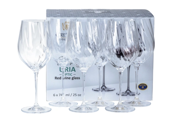 НАБОР БОКАЛОВ ДЛЯ ВИНА стеклянных "Uria Optic" 6 шт. 740 мл   109470
