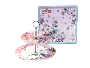 ГОРКА фарфоровая 2-ярусная 19/26 см  Home Line 103539 