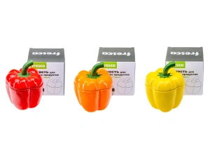ЕМКОСТЬ ДЛЯ СЫПУЧИХ ПРОДУКТОВ керамическая "Перец" 13*13*18 см   109897 
