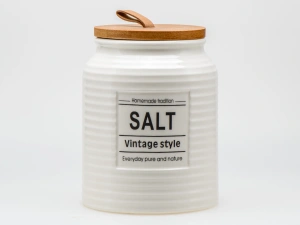 БАНКА ДЛЯ СЫПУЧИХ ПРОДУКТОВ керамическая "Salt" 850 мл/10,7*10,7*14 см   110143