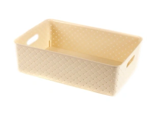 КОРЗИНА пластмассовая "Береста" 7,5 л/35*24,5*10,5 см слоновая кость  Виолет 104303 