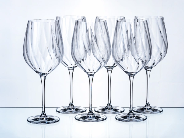 НАБОР БОКАЛОВ ДЛЯ ВИНА стеклянных "Uria Optic" 6 шт. 600 мл   109469 