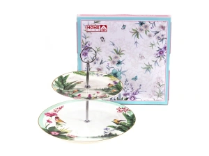 ГОРКА фарфоровая 2-ярусная 19/26 см  Home Line 103540 