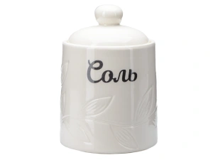 БАНКА ДЛЯ СЫПУЧИХ ПРОДУКТОВ керамическая "Соль" 800 мл/10,8*10,8*15,8 см   110157 