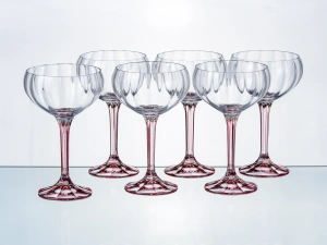 НАБОР БОКАЛОВ ДЛЯ ШАМПАНСКОГО стеклянных "Magnolia optic" 6 шт. 190 мл  Crystalex 106179 